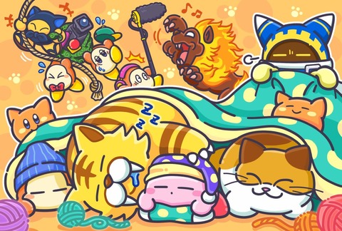 カービィ公式twitter 猫の日 2 22 にナゴなどの猫系のキャラのイラストをアップする ごちゃまぜオールマイティ カービィ公式twitter 猫の日 2 22 にナゴなどの猫系のキャラのイラストをアップする ごちゃまぜオールマイティ