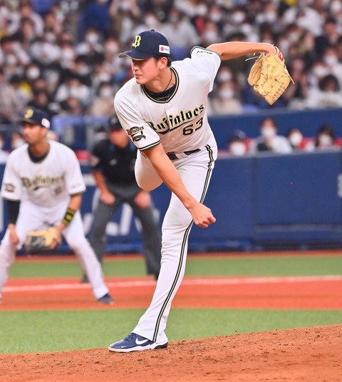 【2022/10/15 CS-Final B-H】吹田の主婦ことオリックス・山崎颯一郎、力強くストレートを投げ球団日本人選手最速となる160km/hを二度も出す！