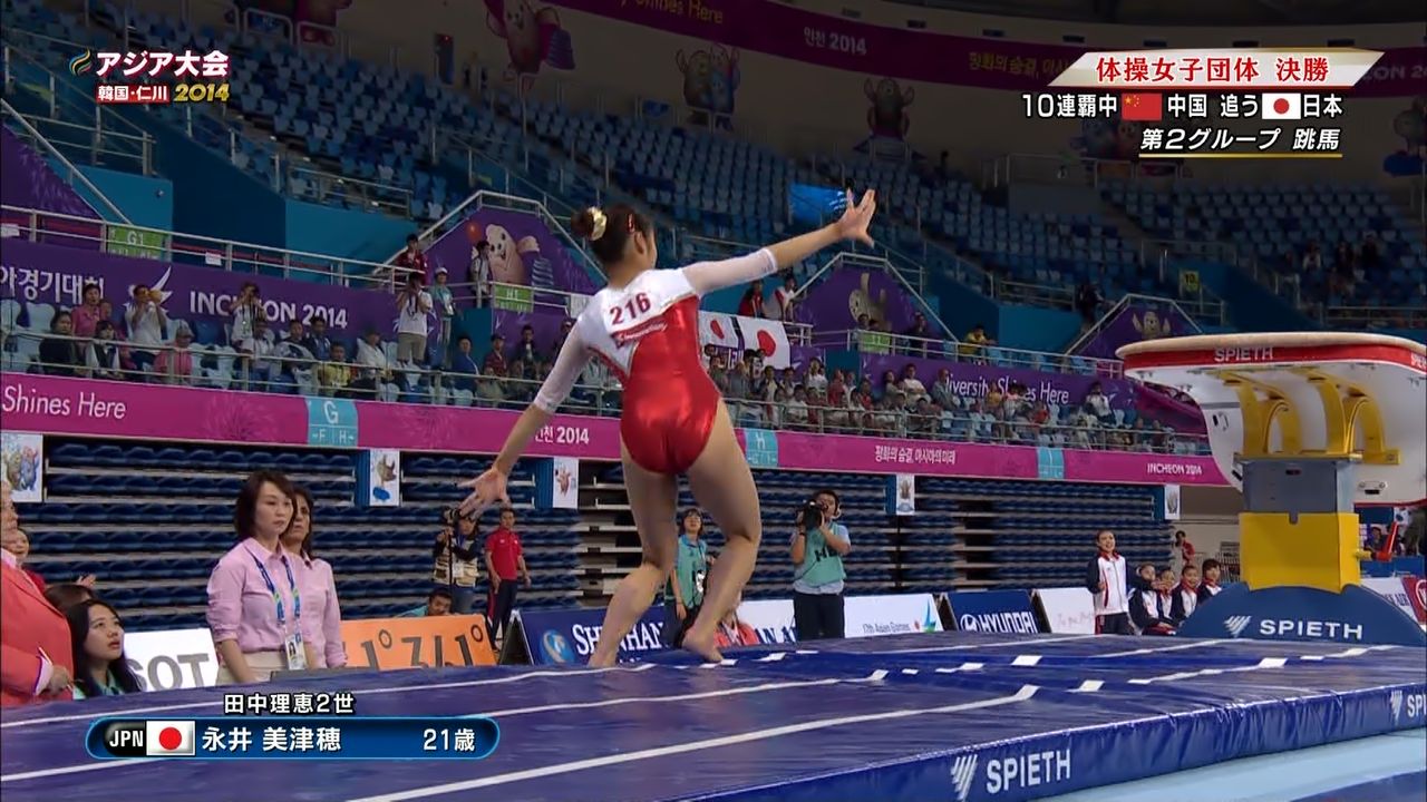 ネットの話題のまとめ中 アジア大会体操女子 永井美津穂がかわいすぎる