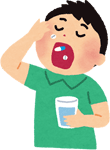 薬を飲む