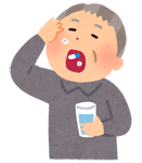 薬を飲む