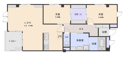コリーナ鶴田302 間取図
