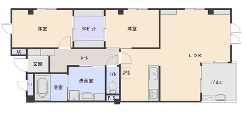 コリーナ鶴田201 間取図