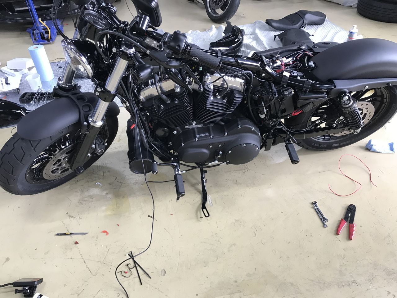 ハーレー FORTY-EIGHT カスタム&マットブラック塗装 : justice_osakaのblog