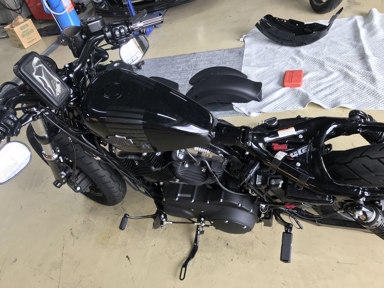 ハーレー FORTY-EIGHT カスタム&マットブラック塗装 ハーレー FORTY-EIGHT カスタム&マットブラック塗装
