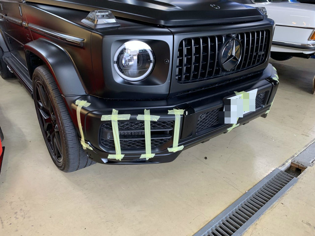New AMG G63 BRABUSフロントリップスポイラー取り付け : justice_osakaのblog