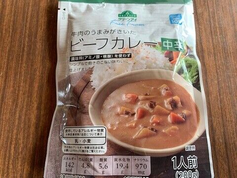 レトルトカレー「トップバリュー ビーフカレー」いただきました。