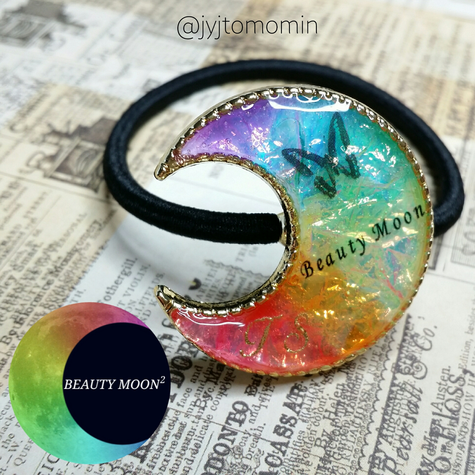 レインボーカラーのbeauty Moon Uvレジンの作品紹介 Beauty Moon