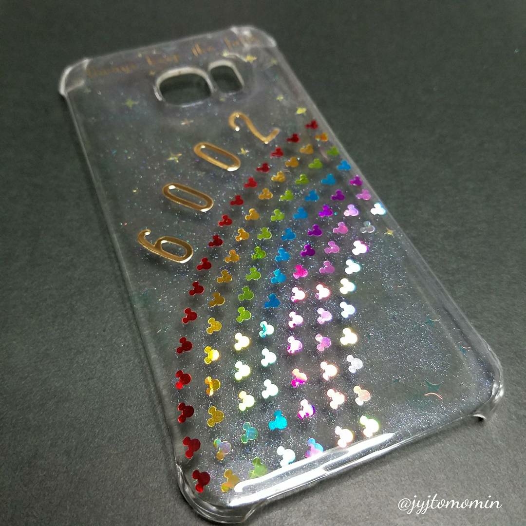 レインボーミッキーのスマホケース Uvレジンの作品紹介 Beauty Moon