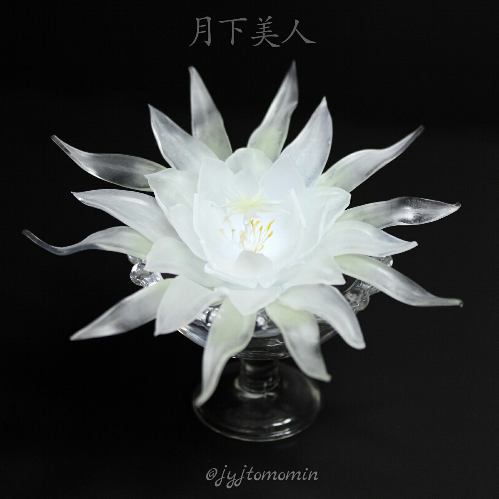 立体プラバン 一年中咲き誇る月下美人の花 Uvレジンの作品紹介 Beauty Moon