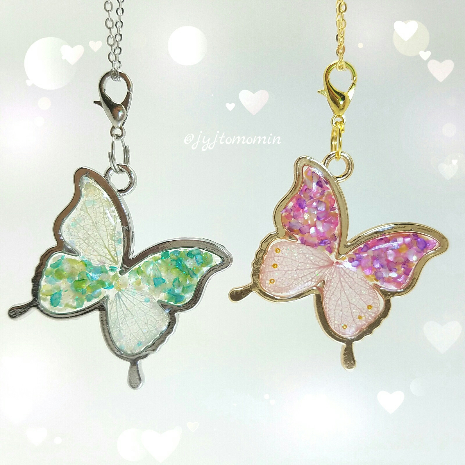 女性の顔と蝶のアートプリント レジンアート