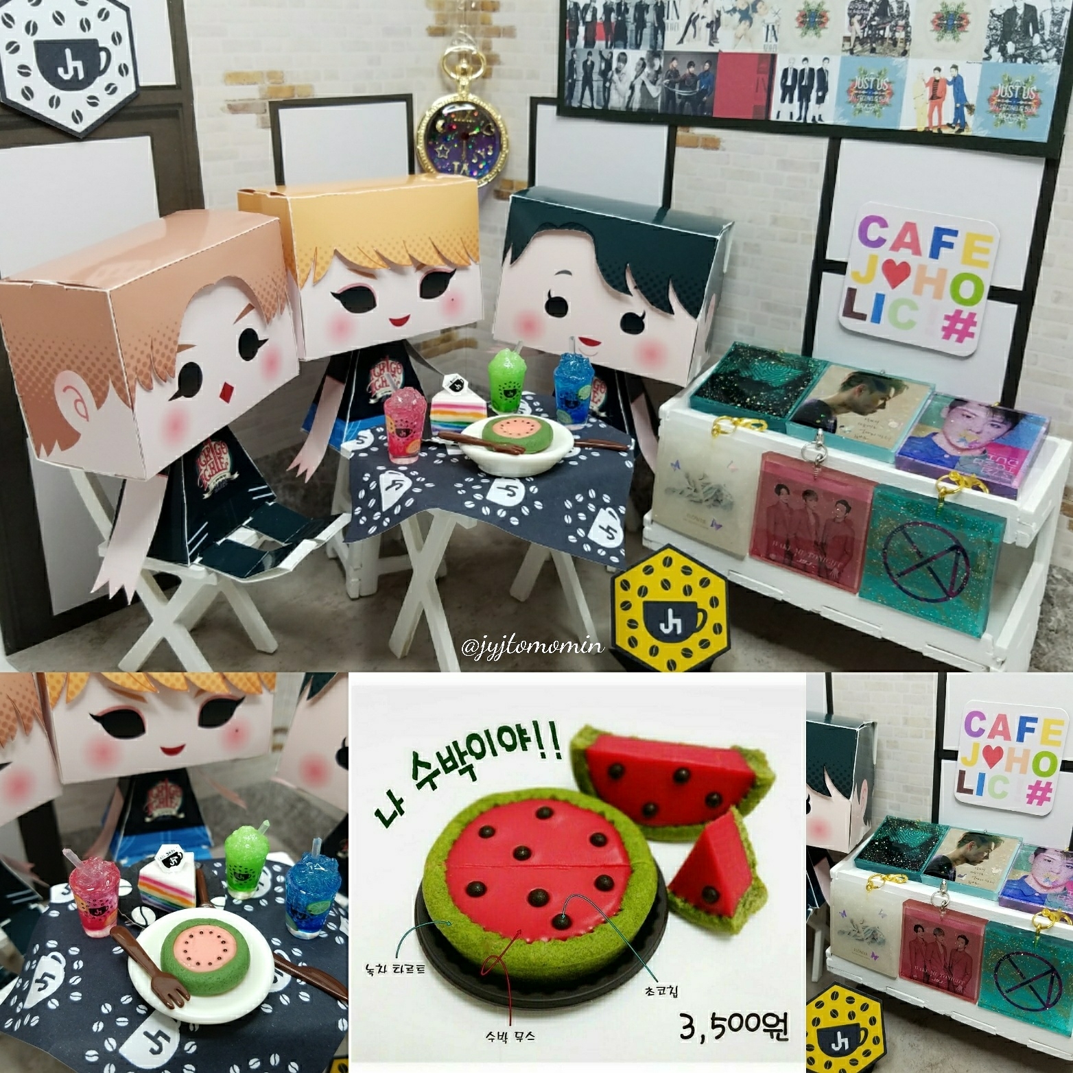 初めて作った樹脂粘土のすいかケーキ Uvレジンの作品紹介 Beauty Moon