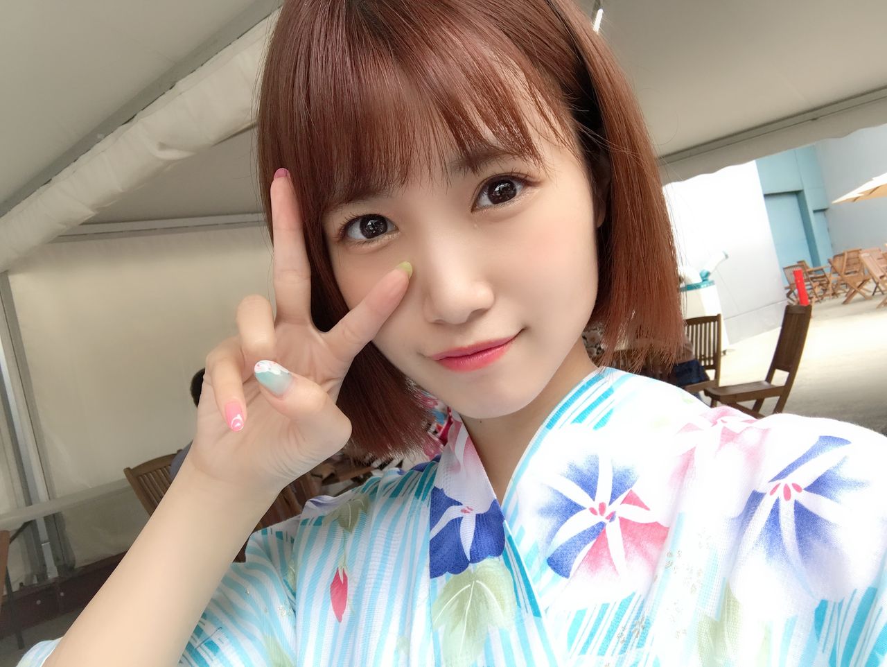 今日の浴衣は 水色 朝長美桜のまとめブログ
