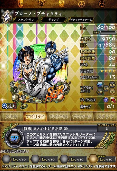 SSRブチャラティ1銀-AB(まとめあげる)