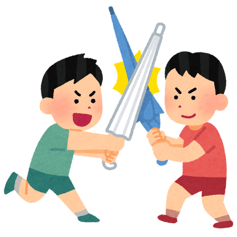 kids_jiko_chanbara_kasa