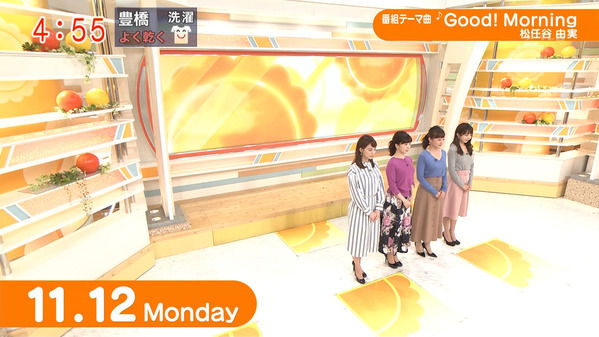 【画像】今日の松尾由美子さんと福田成美さんと島本真衣さんと新井恵理那さん　11.12