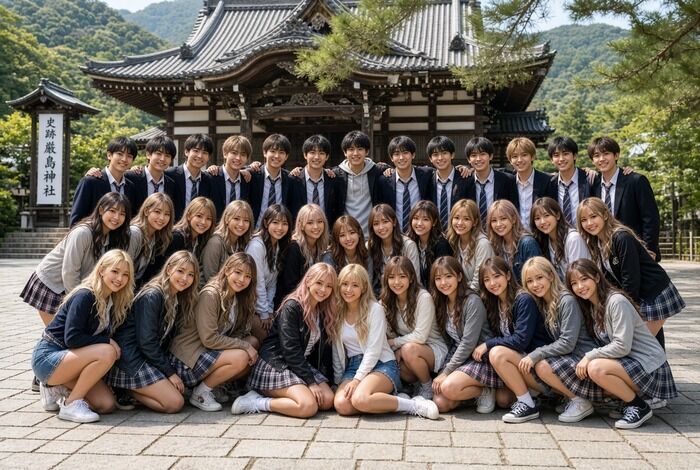 【画像】集合写真で女子全員パ○チラしてる希少すぎるショットｗｗｗｗｗｗ