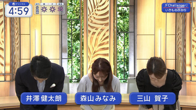 【画像】三山賀子アナ 巨乳、胸チラ、谷間チラ！！【GIF動画あり】