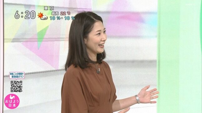 桑子真帆アナ　横乳！　おはよう日本