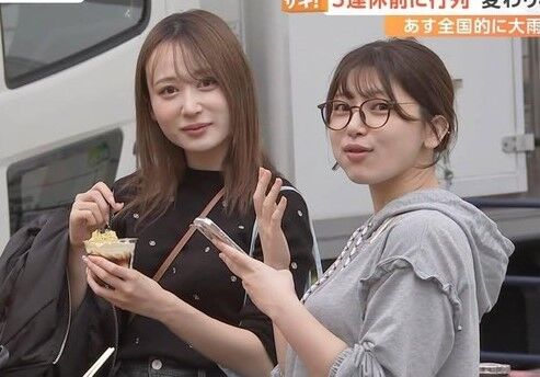 【画像】地上波に映り込んだ女子二人組、FC2に出てそうだと話題になってしまうwwwwwww