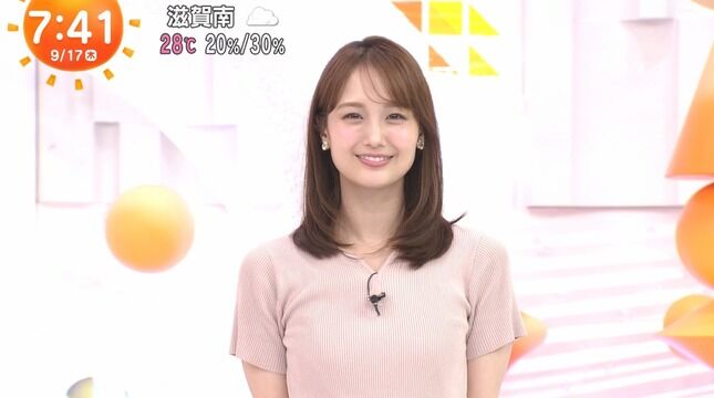 【画像】井上清華アナ セクシーニットで胸を突き出す！！【GIF動画あり】