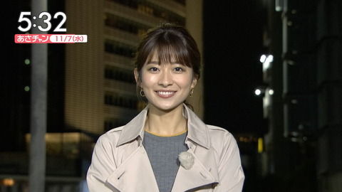 TBS山本里菜アナのニットおっぱい。