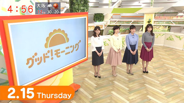 【画像】今日の松尾由美子さんと福田成美さんと島本真衣さんと新井恵理那さん　2.15