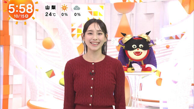【画像】石渡花菜アナ ニットで巨乳がクッキリ！！