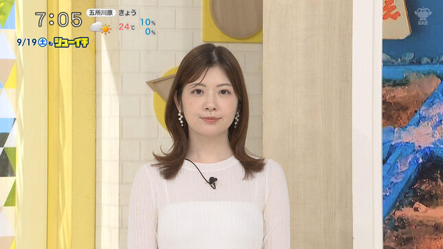 【画像】透け透け！！ 佐藤真知子アナ