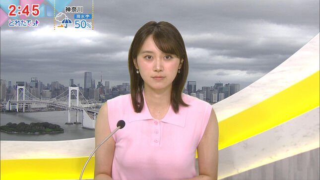【画像】吉岡恵麻アナのノースリーブがセクシー！！