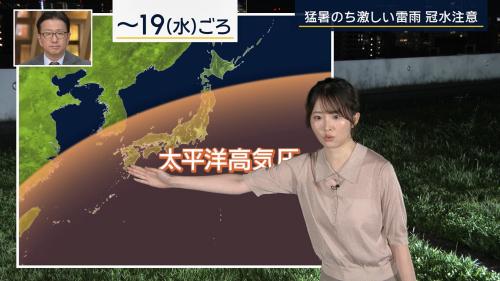 細川栞 キャミ透け 報ステ ２６０９１５