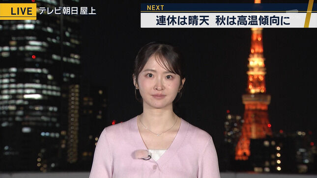 【画像】報ステお天気お姉さん うっすらと透けるニット！！