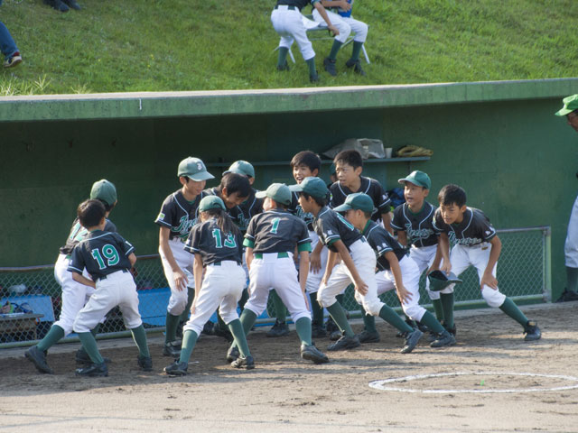 試合前チーム一丸の気合の掛け声