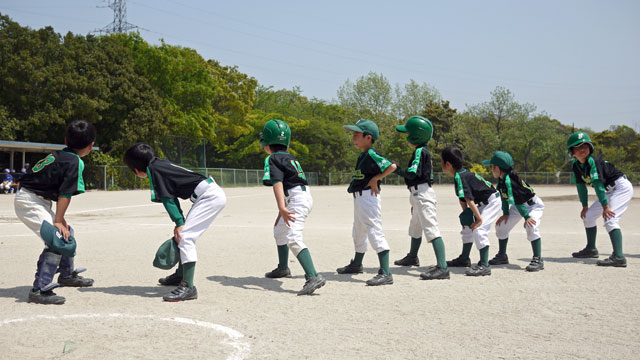 低学年チームのメンバー整列