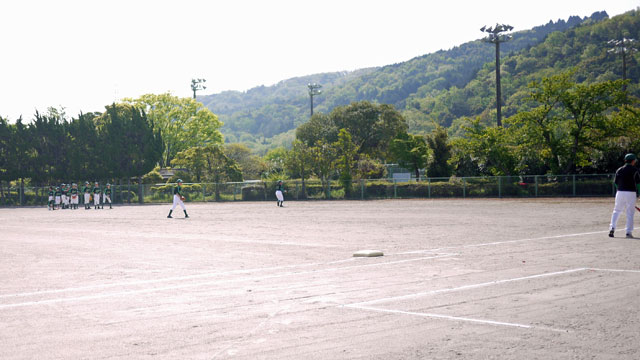 試合前練習・ノック