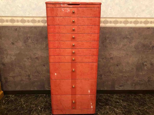 バーズアイメープルミガキ仕様のジュエリーチェスト・フロマージュ