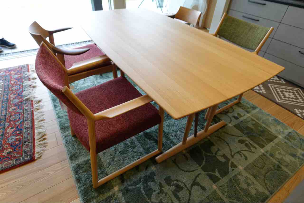 高松市に日進木工・ホワイトウッド・LDダイニングセット納品 : 住賓館