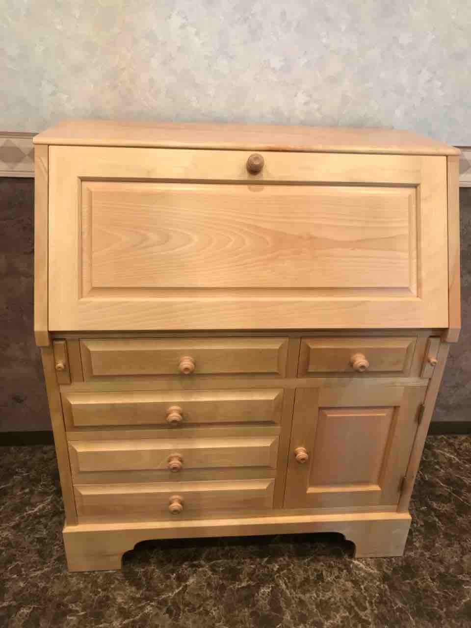 北海道民芸家具 ホクミン꧂ライティングビューロー デスク 机 書斎