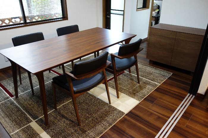 高松市のフジファニチャーのKotiダイニングセットとシラカワのオーダー
