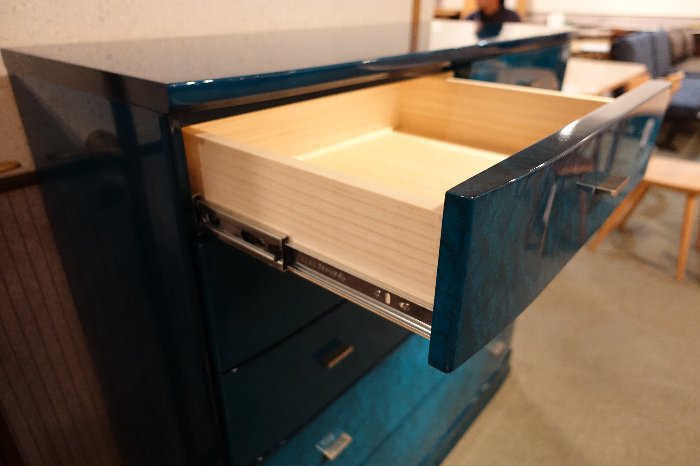 バーズアイメープル6段チェスト引き出し桐無垢材高級品仕様