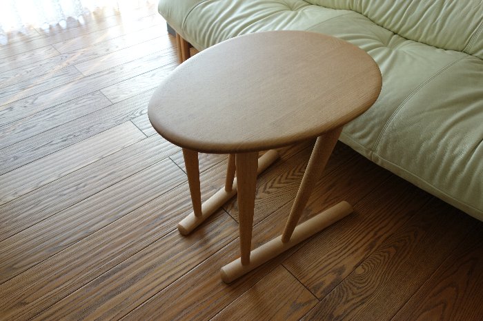 日進 サイドテーブル ナチュラルオーク 綾川町に日進木工・ナチュラル