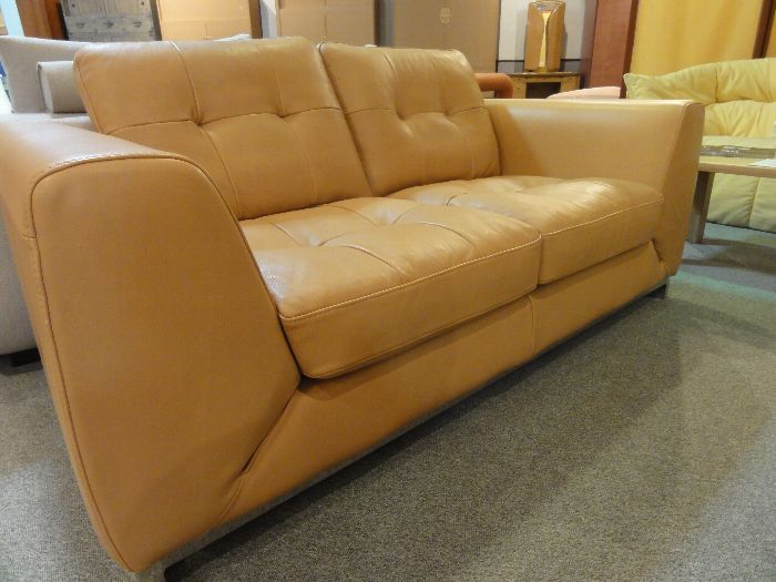 ソファー　本皮　イタリア製本皮 CONTEMPO CONTEMPO イタリア製 2人掛けソファー