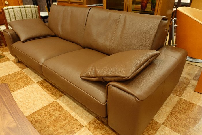 革ソファ 馬場家具 ローザ 幅180 カバーリング 木枠のフロアソファ 