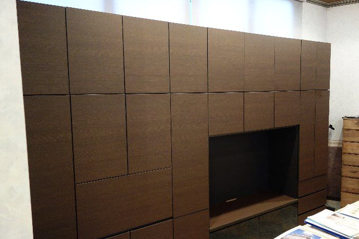 カスタム 壁面収納】すえ木工のワイドが3500ミリの最終MG展示商品 : 住