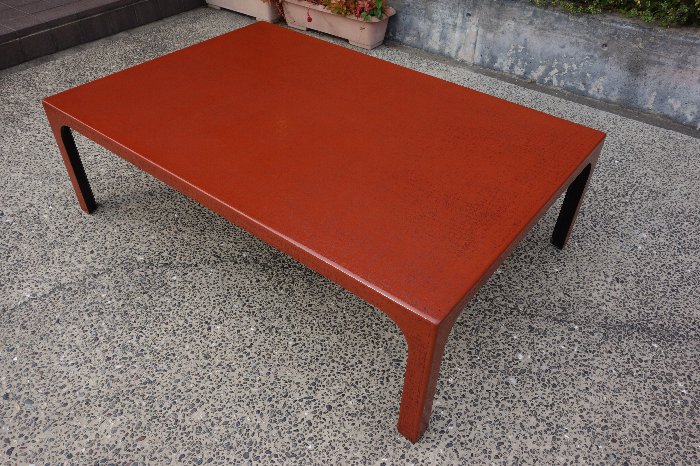 住賓館設定のセミオーダー】片手で持てる軽量座卓の布目漆仕様 : 住