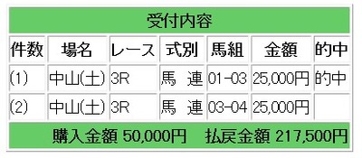競馬2点指示
