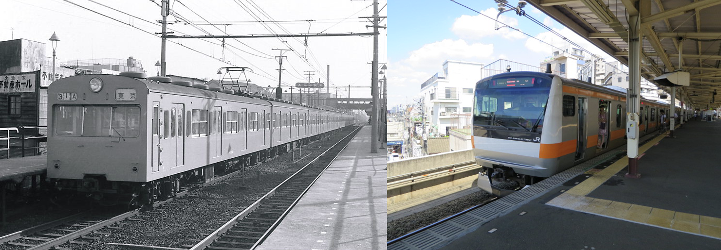 懐かしい昭和の写真で比較する中央 総武緩行線各駅の昔と今 大東京 ビフォー ナウ