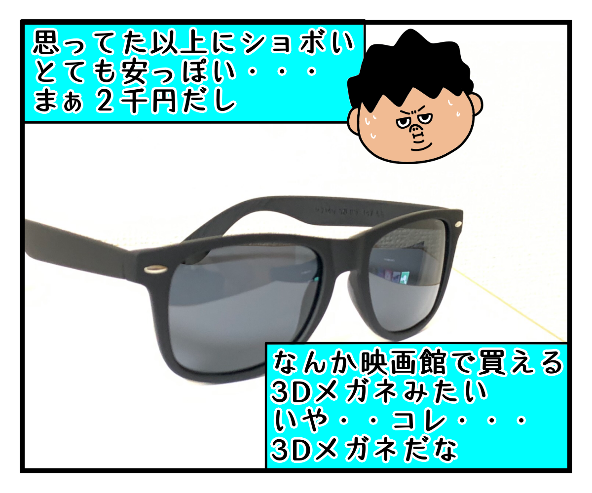初めてのサングラス ガチデブ観察日記