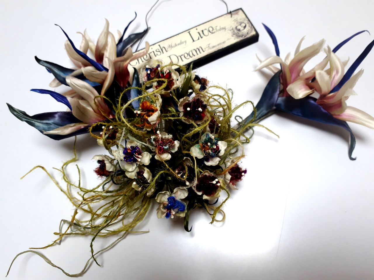 空を飛ぶストレリチア 布で作る花日記