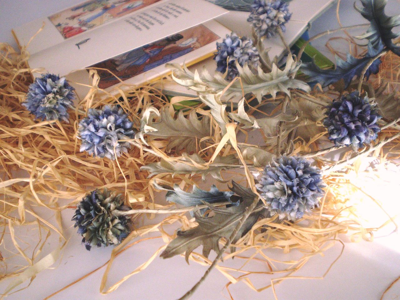 瑠璃玉アザミ 布で作る花日記 瑠璃玉アザミ 布で作る花日記